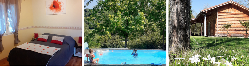 Cabanes chalets avec spa privatif et piscine privative dans le Gers